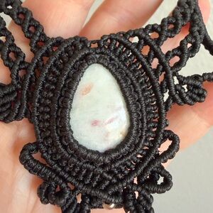 Elegant Black Macrame Necklace